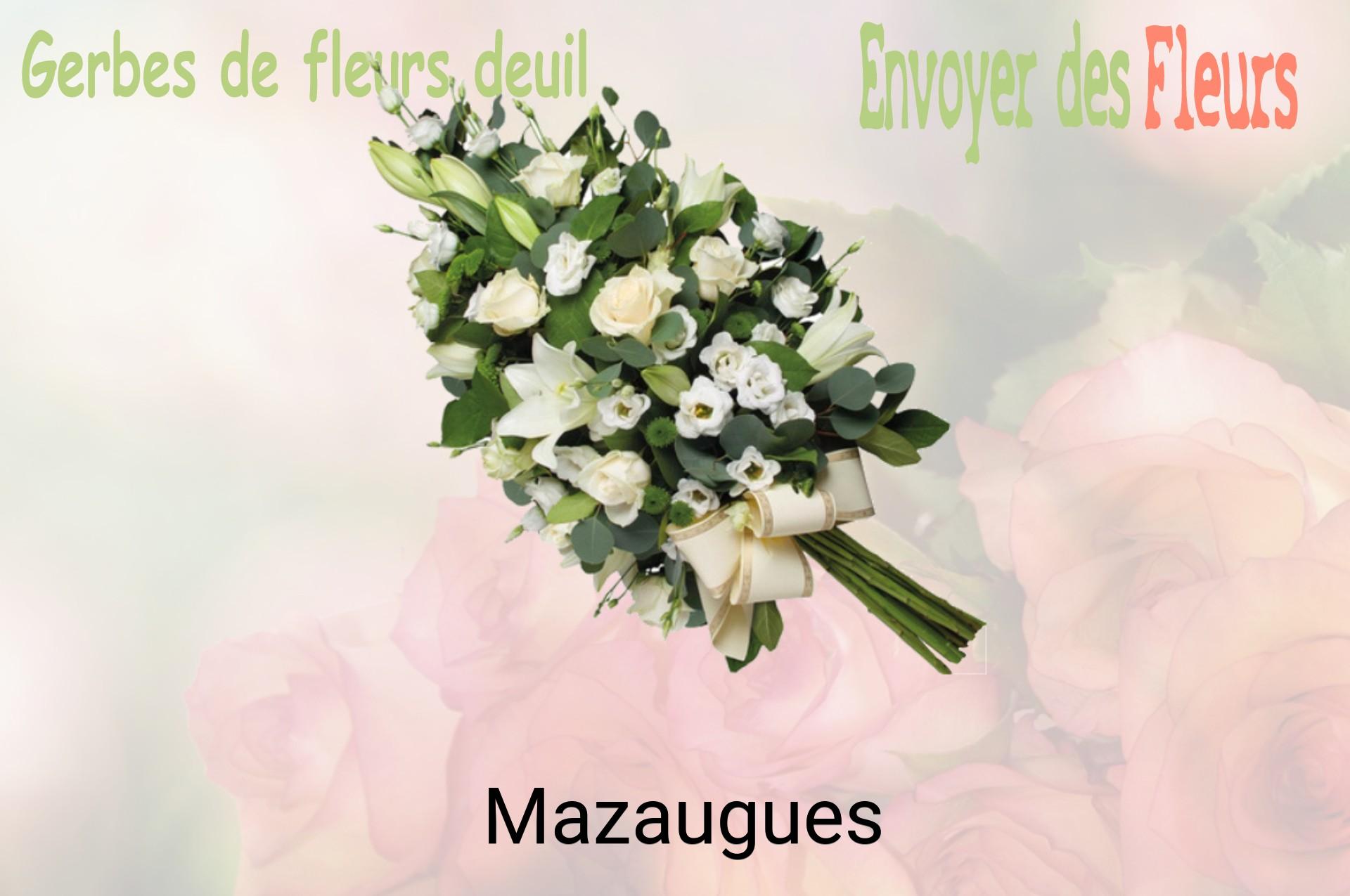 Gerbe de fleurs de deuil livrée à Mazaugues